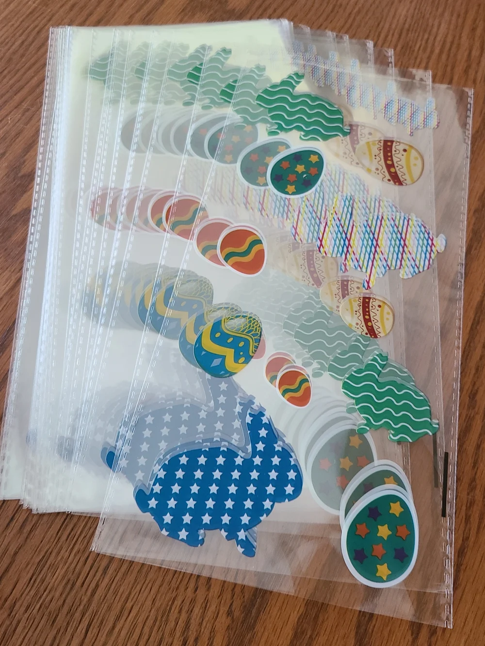 Easter Cellophane Bags - Blue/ Green Bunnies